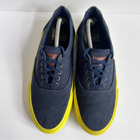 Brave Gentleman Revenant Sneaker (recycled) - Navy / Neon Yellow Sz 41 - Picture 8 of 14
